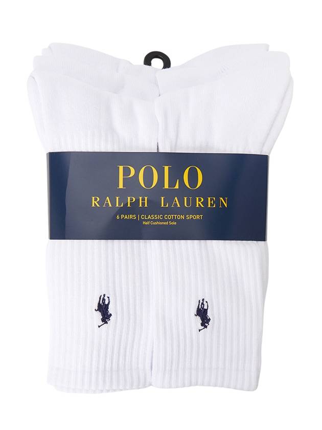 pony embroidery socks white - POLO RALPH LAUREN - BALAAN 6