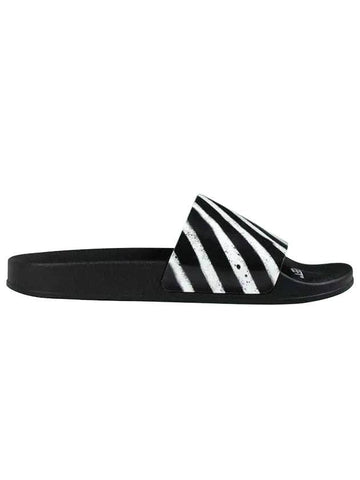 Spray Stripes Slippers Black - OFF WHITE - BALAAN 1