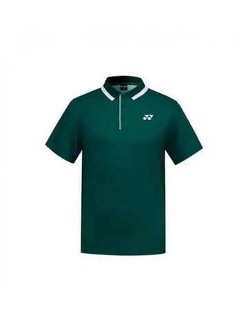 YONEX 231TS064U Green Simple Logo Short Sleeve Collar T Shirt - YOUNESS - BALAAN 1