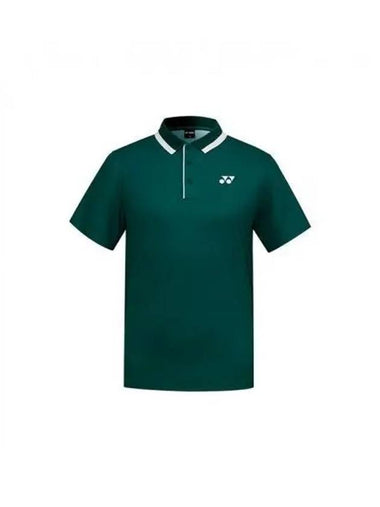 YONEX 231TS064U Green Simple Logo Short Sleeve Collar T Shirt - YOUNESS - BALAAN 1