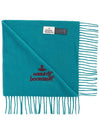 Muffler Scarf 81030007 W00Q7L404 AZURE - VIVIENNE WESTWOOD - BALAAN 4