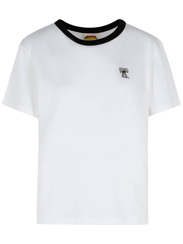 Acne Studios White Cotton Blend T-Shirt - ACNE STUDIOS - BALAAN 1