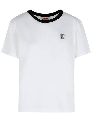 Acne Studios White Cotton Blend T-Shirt - ACNE STUDIOS - BALAAN 1