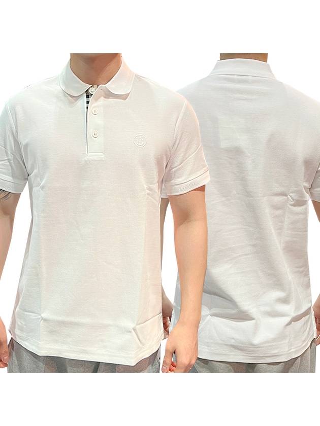 Monogram Motif Polo Shirt White - BURBERRY - BALAAN 2