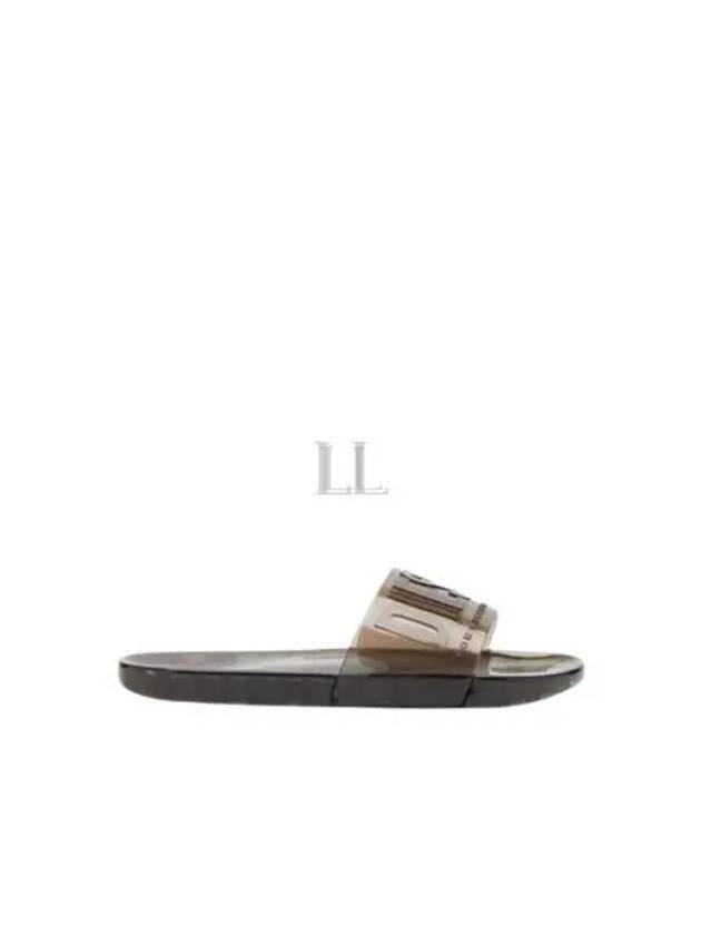 SA Karaibi GL Logo Strap Transparent Slippers Black - DIESEL - BALAAN 2