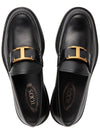 Men's Semi Shine Leather Loafers Black - TOD'S - BALAAN 3