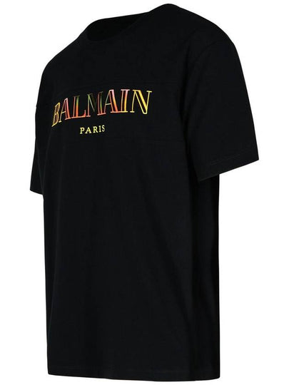 Balmain Black Cotton T-Shirt - BALMAIN - BALAAN 2