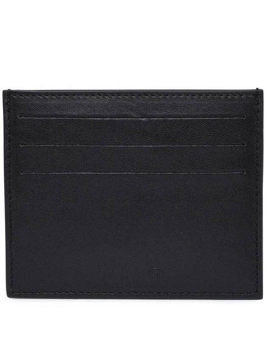 Stitched Leather Card Wallet Black - MAISON MARGIELA - BALAAN 1