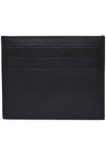 Stitched Leather Card Wallet Black - MAISON MARGIELA - BALAAN 1