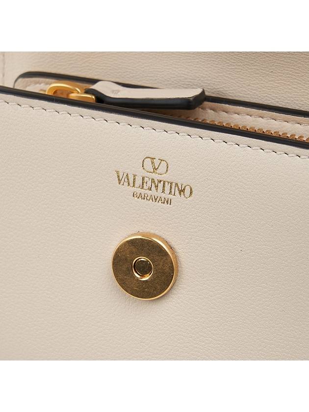 V Logo Half Wallet Ivory - VALENTINO - BALAAN 9