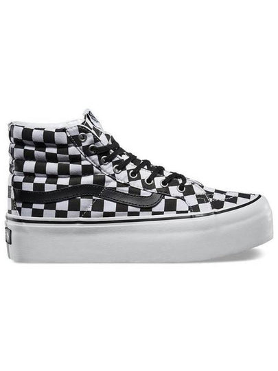 01VN0RRFFB7Skate High PlatformChecker White Black - VANS - BALAAN 2