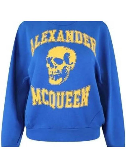 Skull Print Sweatshirt Blue - ALEXANDER MCQUEEN - BALAAN 2