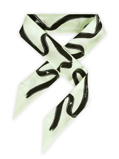 Skinny Ribbon Silk Scarf Mint - BURBERRY - BALAAN 2