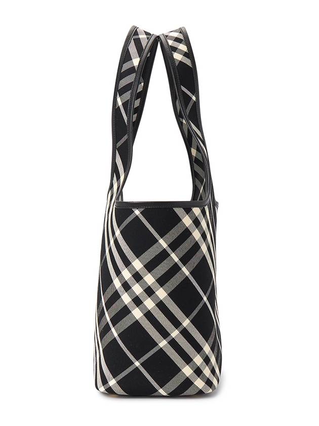 Check Small Tote Bag Black - BURBERRY - BALAAN 4