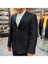 Super 120S Wool Twill Single Breasted Classic Jacket Navy - THOM BROWNE - BALAAN 4