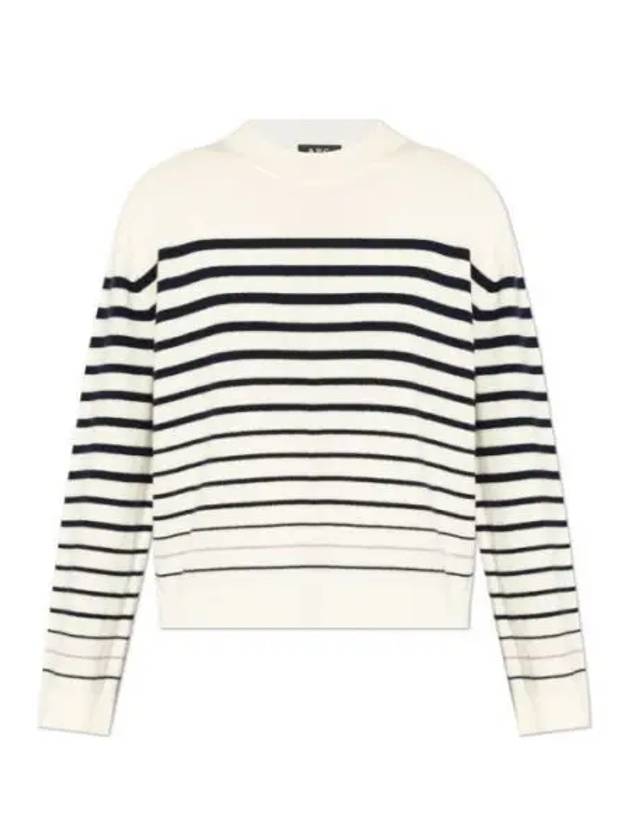 Billie Stripe Wool Knit Top Navy Ecru - A.P.C. - BALAAN 2