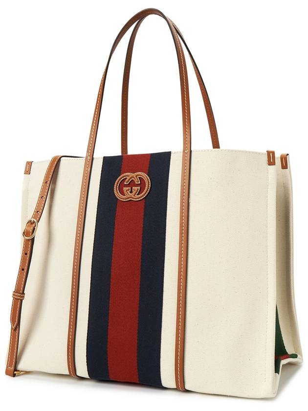 Women's Interlocking Tote Bag White - GUCCI - BALAAN 3