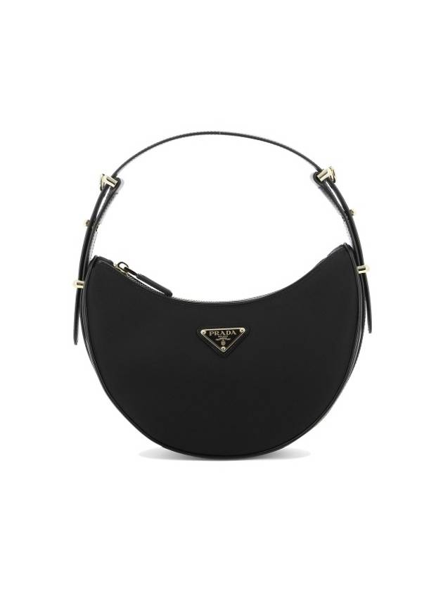 Arque Re-Nylon Leather Shoulder Bag Black - PRADA - BALAAN 1