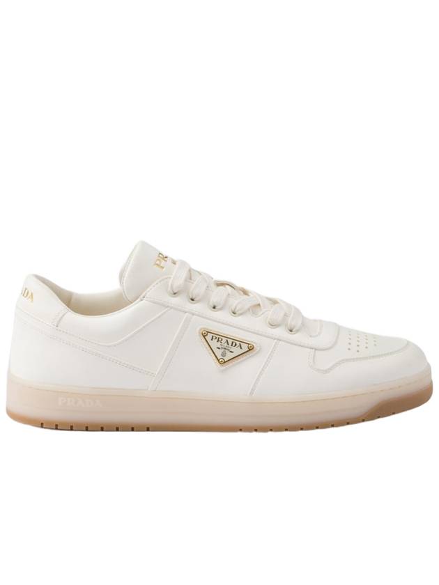 Downtown Nappa Leather Low Top Sneakers Ivory - PRADA - BALAAN 2