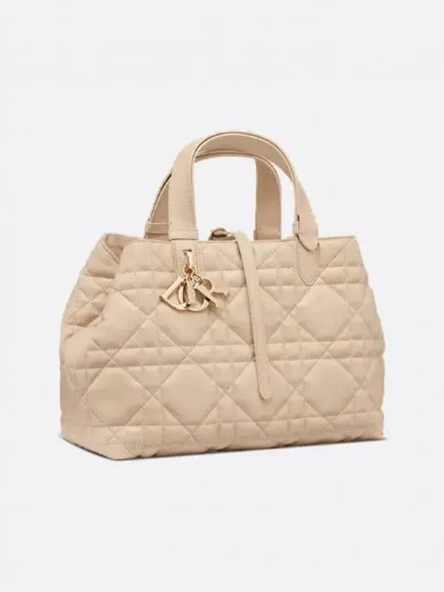 Toujours Macrocannage Calfskin Medium Tote Bag Beige - DIOR - BALAAN 2