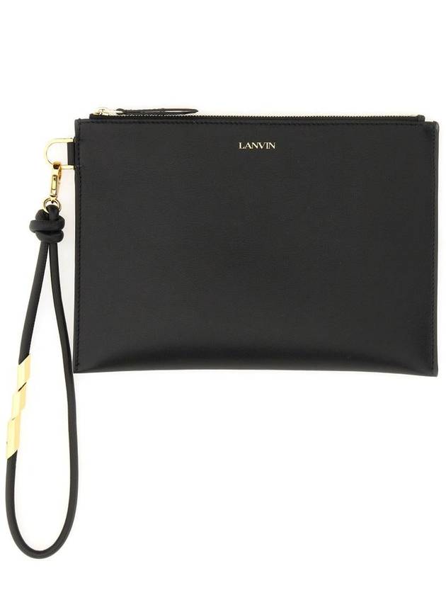 Lanvin Leather Clutch - LANVIN - BALAAN 1