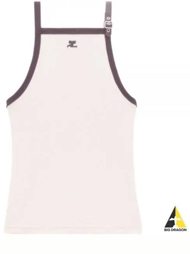 Buckle Contrast Sleeveless White - COURREGES - BALAAN 2