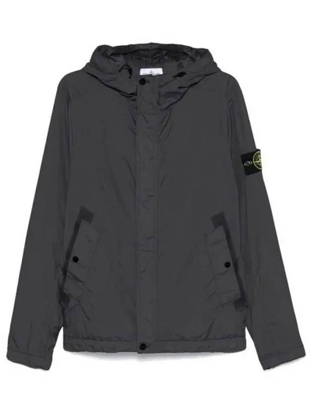 4100092 Crinkle Reps R-NY Wind Resistant Anti Drop Hooded Jacket Grey - STONE ISLAND - BALAAN 2