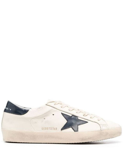 Superstar Beige Night Blue Heel Tab Sneakers - GOLDEN GOOSE - BALAAN 2