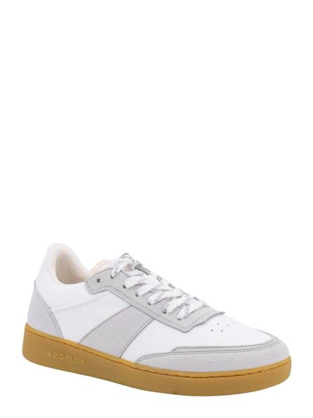 Pain Leather Low Top Sneakers White Caramel - A.P.C. - BALAAN 3