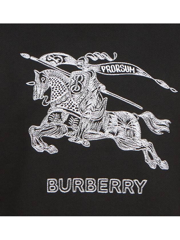 Embroidered EKD Logo Sweatshirt Black - BURBERRY - BALAAN.