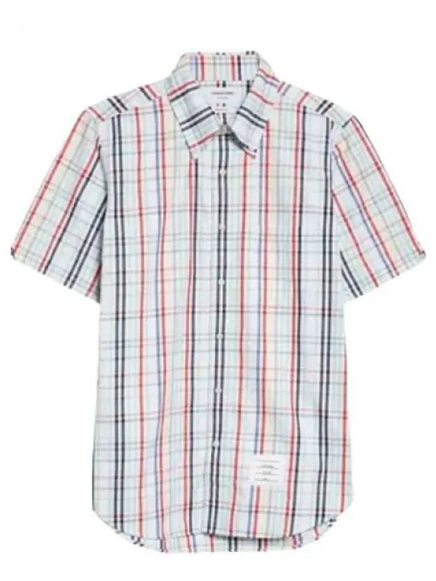 Men's Oxford Short Sleeve Shirt White - THOM BROWNE - BALAAN 2