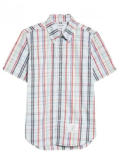 Men's Oxford Short Sleeve Shirt White - THOM BROWNE - BALAAN 2