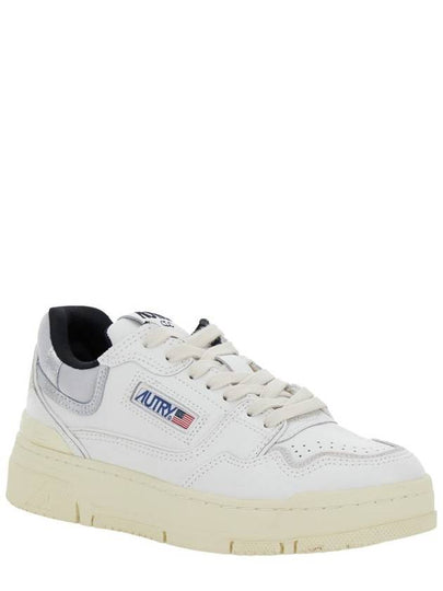 'Clc' White Low Top Sneakers With Logo Patch In Leather Woman - AUTRY - BALAAN 2