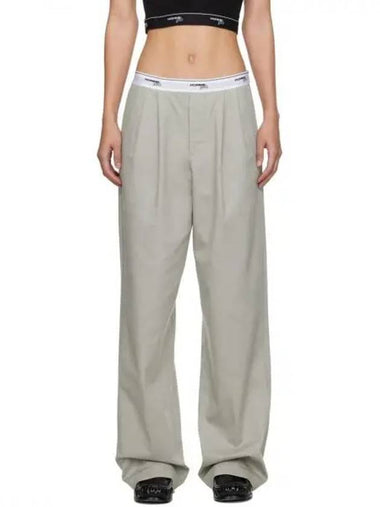 Gray pleated slacks 241783F087008 1149497 - HOMMEGIRLS - BALAAN 1