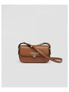 Leather Shoulder Bag Cognac - PRADA - BALAAN 2