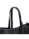 Embroidered Logo Felt Tote Bag Dark Gray - VALENTINO - BALAAN.