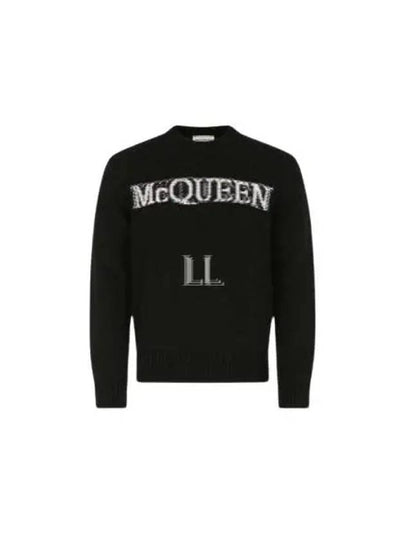 Logo Intarsia Knit Top Black - ALEXANDER MCQUEEN - BALAAN 2