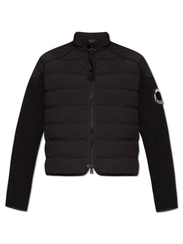 Padded Cotton Zip-Up Cardigan Black - MONCLER - BALAAN 2