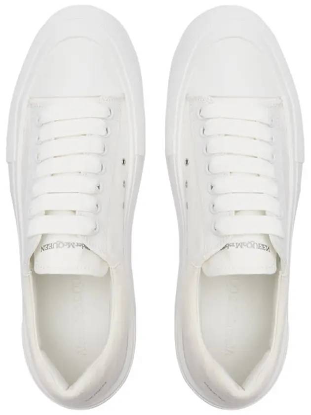 Deck Lace-up Plimsoll Low-top Sneakers White - ALEXANDER MCQUEEN - BALAAN 6