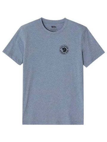 Men's 1960 Logo T Shirt Uncle Blue Melange - FJALL RAVEN - BALAAN 1