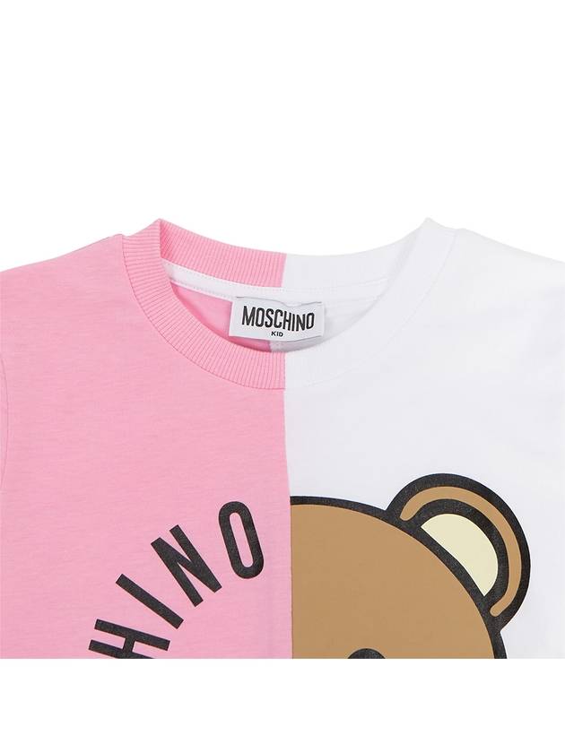 Kids short sleeved T shirt HUM04I LAA02 50206 Adults can wear - MOSCHINO - BALAAN 3