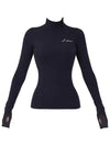 Women s Golf Wear Brushed Slim Polar T Shirt Black - J JANE - BALAAN 2