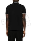 Stretch Cotton Pique Short Sleeve Polo Shirt Black - STONE ISLAND - BALAAN 6