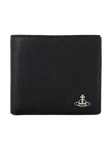 Men's Grain Leather Bicycle Wallet Black - VIVIENNE WESTWOOD - BALAAN.