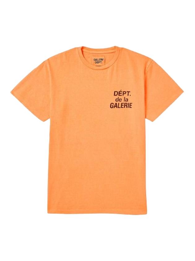 Logo Print Cotton Short Sleeve T-Shirt Flo Orange - GALLERY DEPT. - BALAAN 2