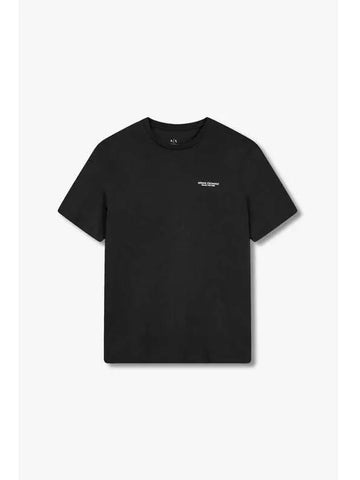 Men s Side Mini Logo T Shirt Black - ARMANI EXCHANGE - BALAAN 1