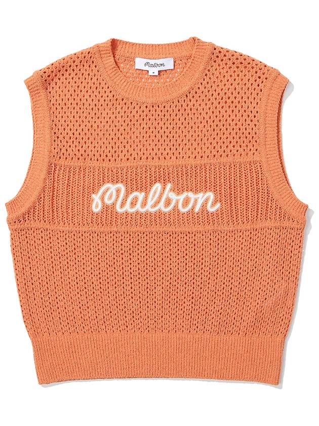 Malbon Script Crochet Vest ORANGE WOMAN - MALBON GOLF - BALAAN 1