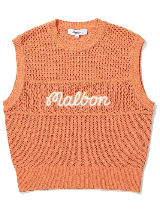 Malbon Script Crochet Vest ORANGE WOMAN - MALBON GOLF - BALAAN 1