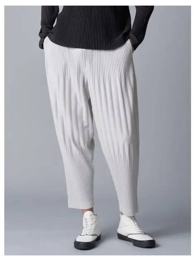 Basic long pleated pants light gray domestic product GM0024070244600 - ISSEY MIYAKE - BALAAN 1