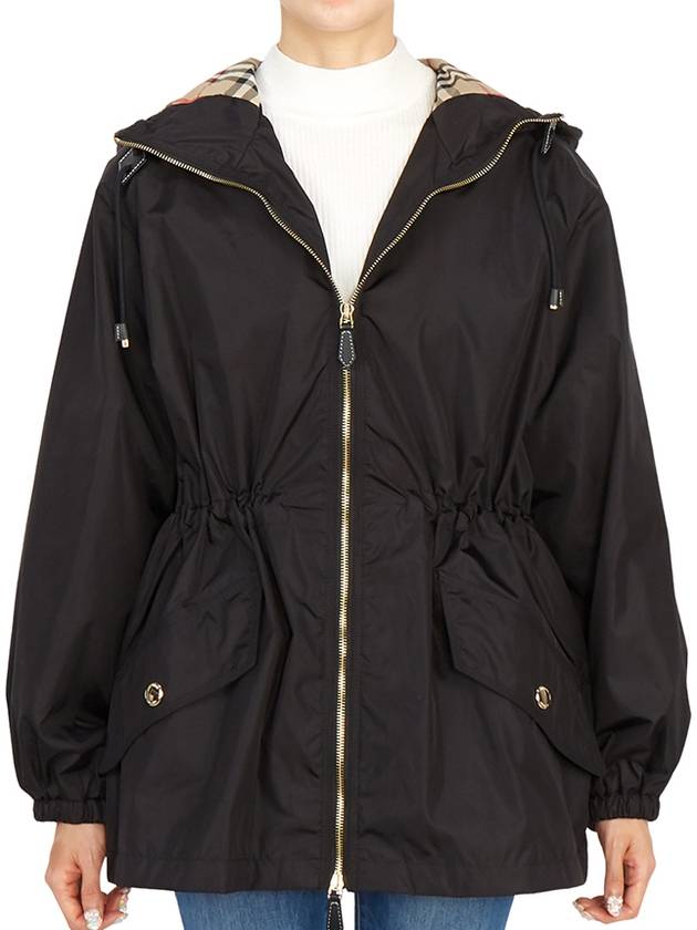 Nylon Lightweight Hooded Jacket Black - BURBERRY - BALAAN 3